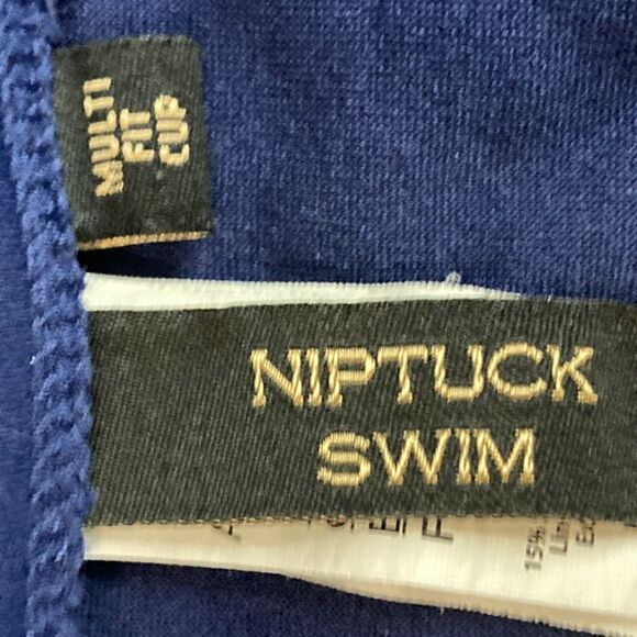 Nip Tuck Swimsuit One Piece Multi Fit Cup Size 10 Blue/White Color - Picture 5 of 6